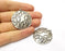 2 Silver Charms Antique Silver Plated Charms (35mm)  G17578