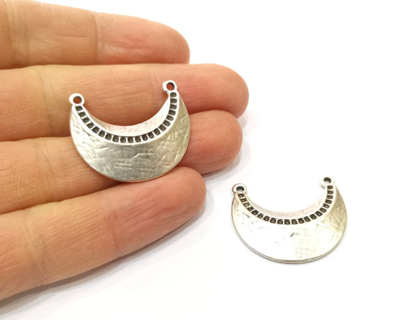 2 Silver Connector Charms Antique Silver Plated Charms (30x25mm)  G17584