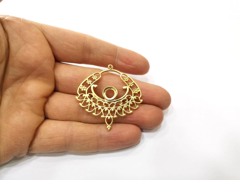 2 Gold Charms Gold Plated Charms  (43mm)  G17593