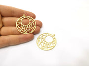 2 Gold Charms Gold Plated Charms  (39mm)  G17595