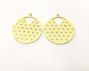 2 Gold Charms Gold Plated Charms  (33mm)  G17597
