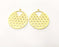 2 Gold Charms Gold Plated Charms  (33mm)  G17597