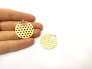 2 Gold Charms Gold Plated Charms  (33mm)  G17597