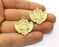 2 Gold Charms Gold Plated Charms  (28x27mm)  G17600