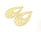2 Gold Charms Gold Plated Charms  (66x37mm)  G17603