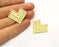 2 Gold Charms Gold Plated Charms  (34x29mm)  G17604