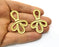 2 Gold Charms Gold Plated Charms  (48x31mm)  G17605