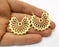 2 Gold Charms Gold Plated Charms  (37x36mm)  G17607