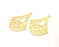 2 Gold Charms Gold Plated Charms  (63x43mm)  G17608