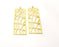 2 Gold Charms Gold Plated Charms  (51x19mm)  G17612