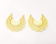 2 Gold Charms Gold Plated Charms  (36x34mm)  G17194
