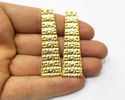 2 Gold Charms Gold Plated Charms  (55x16mm)  G17197