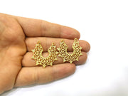 2 Gold Charms Gold Plated Charms  (31x30mm)  G17199