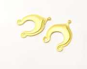2 Gold Charms Gold Plated Charms  (35x25mm)  G17200