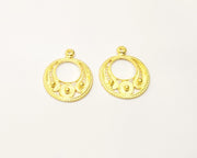 5 Gold Charms Gold Plated Charms  (22x18mm)  G17205