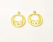 5 Gold Charms Gold Plated Charms  (22x18mm)  G17205