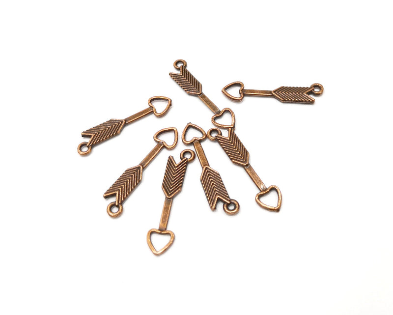 20 Arrow Charm Antique Copper Charm (29x6mm) G17214