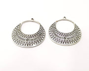 2 Silver Charms Antique Silver Plated Charms (39x40mm)  G17234