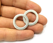 6 Circle Connector Antique Silver Plated Metal (25 mm)  G17249