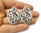 2 Silver Charms Antique Silver Plated Charms (42x29mm)  G17256