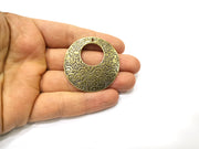 2 Antique Bronze Pendant Antique Bronze Plated Metal (45mm) G17259