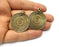 2 Antique Bronze Charm Antique Bronze Plated Charm (40x32mm) G17270