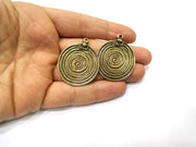 2 Antique Bronze Charm Antique Bronze Plated Charm (40x32mm) G17270