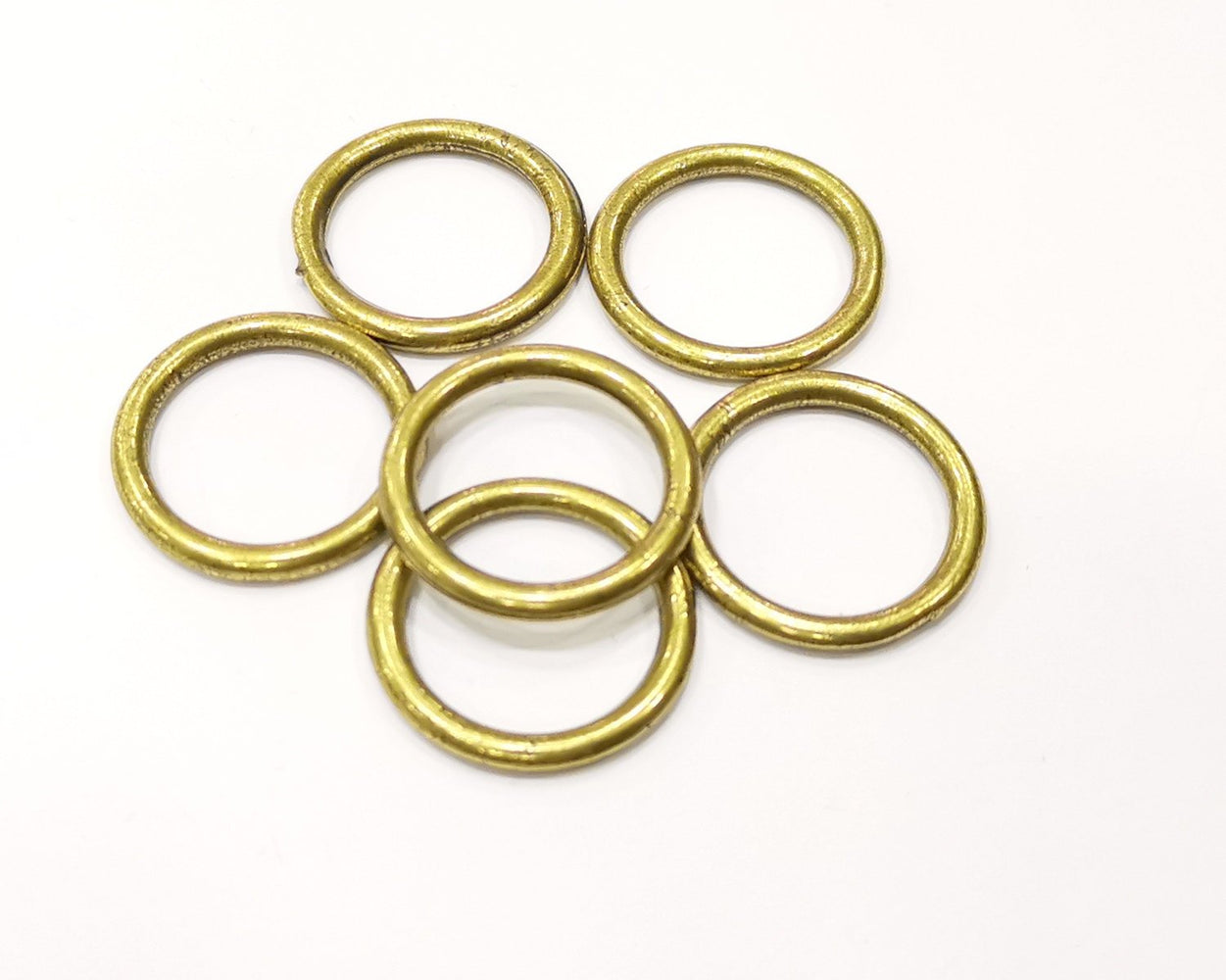 10 Circle Connector Findings Antique Bronze Connector Antique Bronze Plated Metal  (21mm) G17271