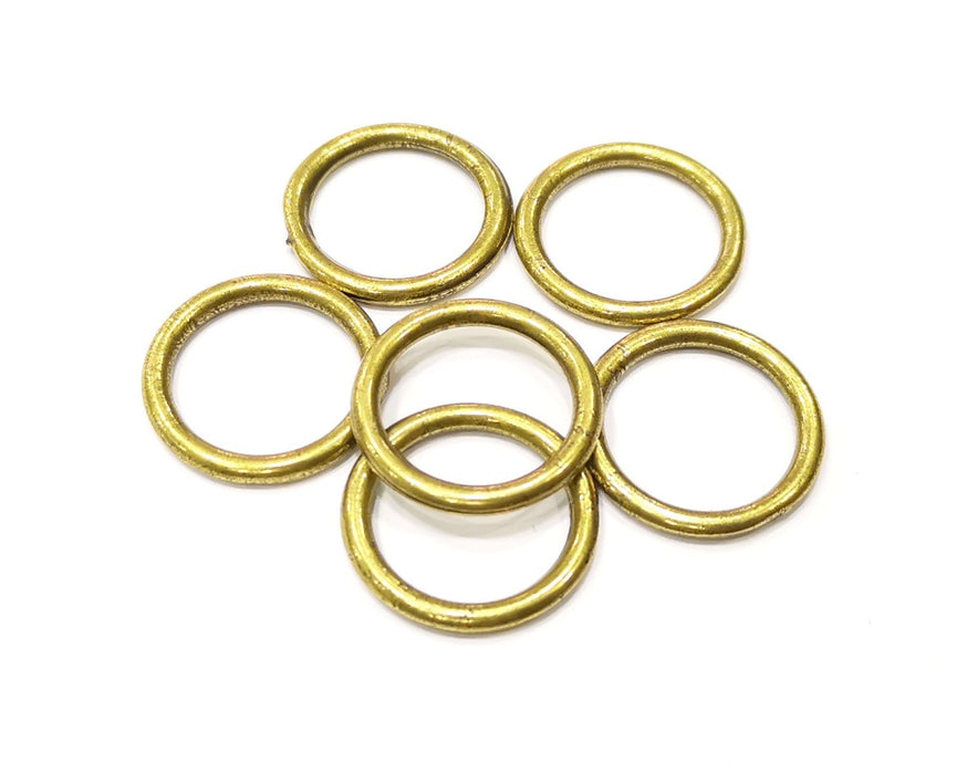 10 Circle Connector Findings Antique Bronze Connector Antique Bronze Plated Metal  (21mm) G17271