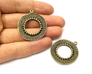 2 Antique Bronze Charm Antique Bronze Plated Charm (35mm) G17274