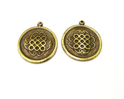 4 Antique Bronze Charm Antique Bronze Plated Charm (25mm) G17276