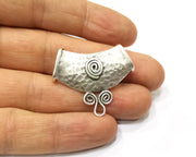 Silver Bails Antique Silver Plated Brass Findings (30x26 mm)    G7320