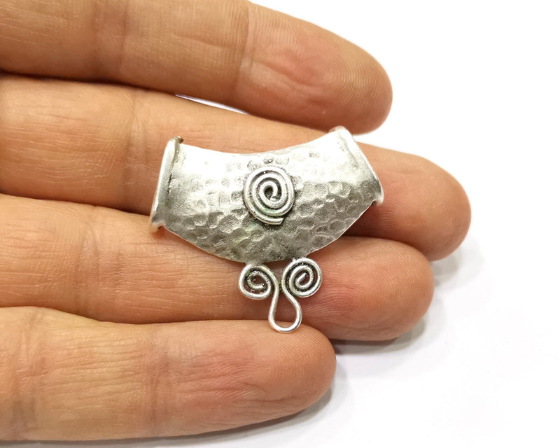 Silver Bails Antique Silver Plated Brass Findings (30x26 mm)    G7320