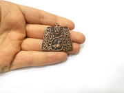 2 Copper Charm Antique Copper Charm (41x38mm) G17278