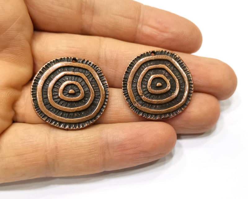 2 Copper Charm Antique Copper Charm (27mm) G17279