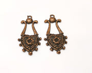 2 Copper Charm Antique Copper Charm (43x21mm) G17372