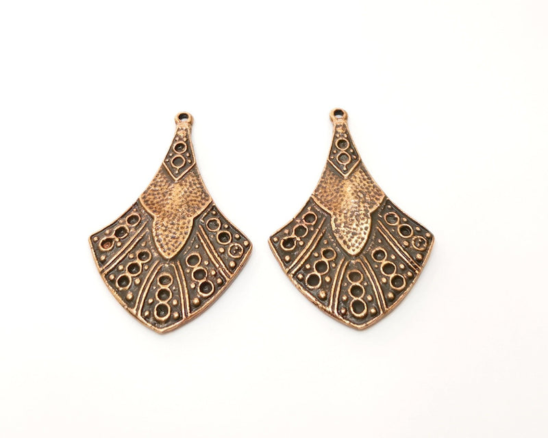 2 Copper Charm Antique Copper Charm (42x27mm) G17634