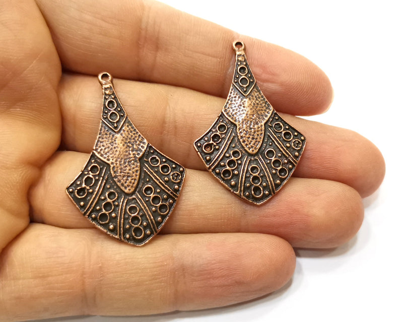2 Copper Charm Antique Copper Charm (42x27mm) G17634