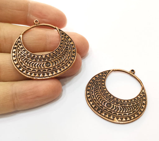2 Tribal Charms Ethnic Charms Antique Copper Charm (39mm) G17636