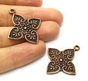 2 Copper Charm Antique Copper Charm (37x32mm) G17638