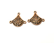 4 Copper Charm Connector Antique Copper Charm (27x25mm) G17639