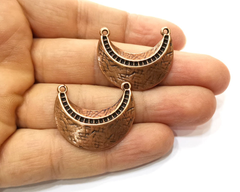 2 Copper Charm Connector Antique Copper Charm (30x25mm) G17640