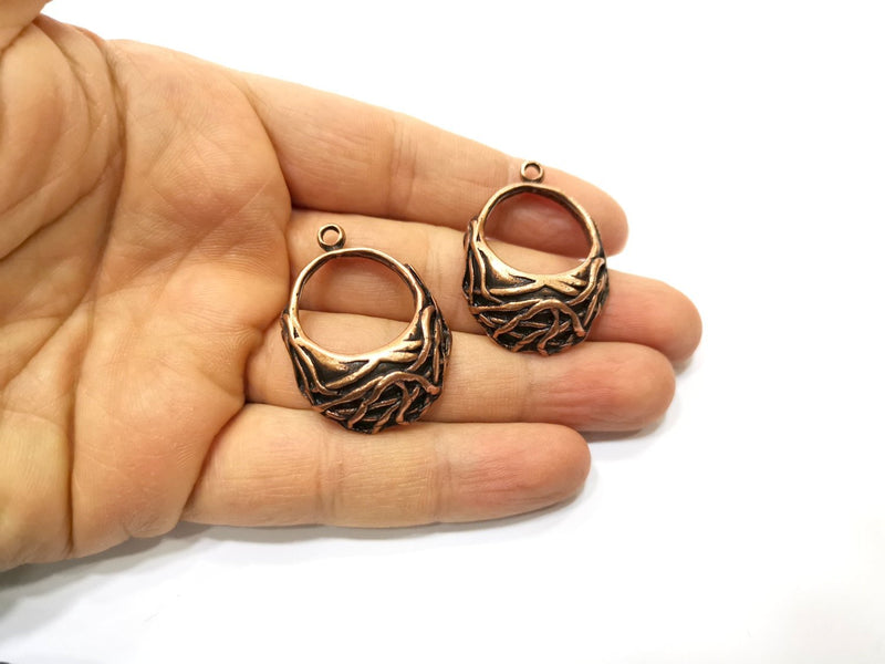2 Copper Charm Antique Copper Charm (38x28mm) G17641