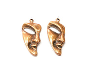 4 Mask Charm Antique Copper Charm (31x15mm) G17648