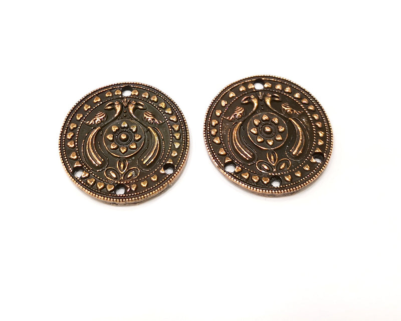 2 Copper Charm Connector Antique Copper Charm (29mm) G17287