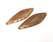 2 Copper Charm Antique Copper Charm (74x24mm) G17289