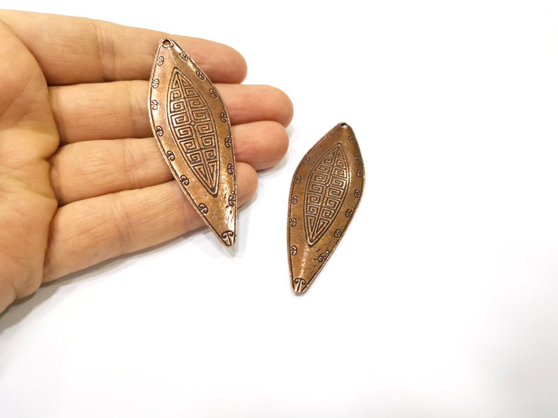 2 Copper Charm Antique Copper Charm (74x24mm) G17289