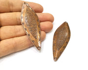 2 Copper Charm Antique Copper Charm (74x24mm) G17289