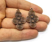2 Copper Charm Antique Copper Charm (35x21mm) G17290