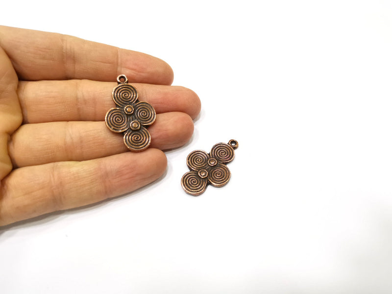 2 Copper Charm Antique Copper Charm (35x21mm) G17290